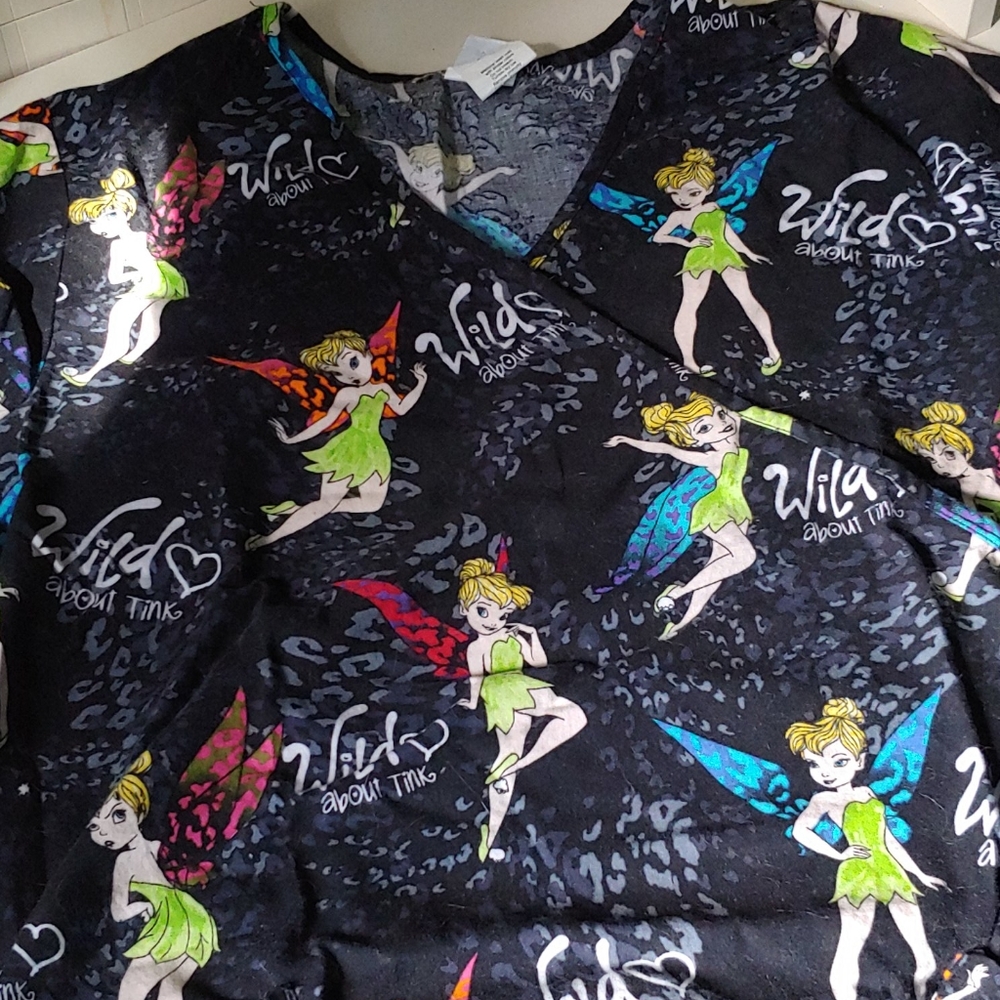 Disney Tinkerbell Scrub Top